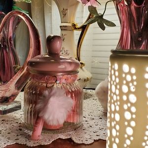 SUPER CUTE HEART GLASS JAR FILLED WITH ROSE BATH BOMBS Valentine's gift